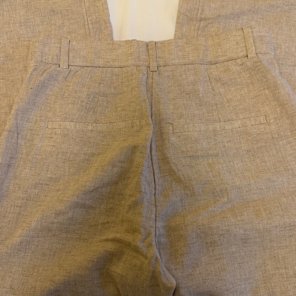 NWOT Abercrombie & Fitch Harper Tailored Linen Blend Pant SHORT - Picture 5 of 5